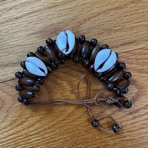 2 for $15 - Shell and Wood Beaded Bracelet